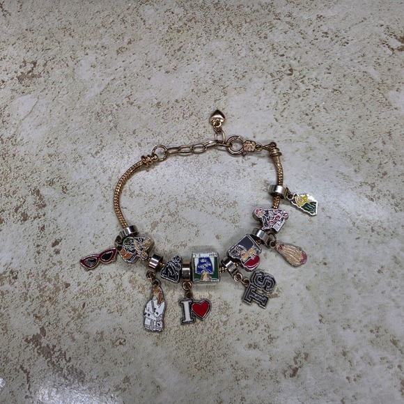 Taylor Swift Jewelry - Taylor Swift Swifty Charm Bracelet 11 Enamel Charms Gold Tone